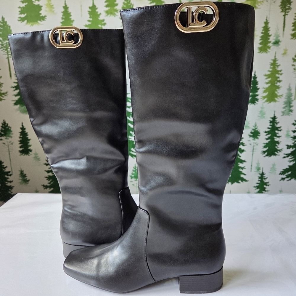 Liz Claiborne Deering Stacked Heel Riding Boots